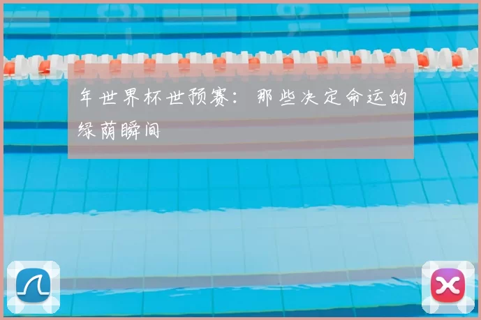 年世界杯世预赛:那些决定命运的绿荫瞬间