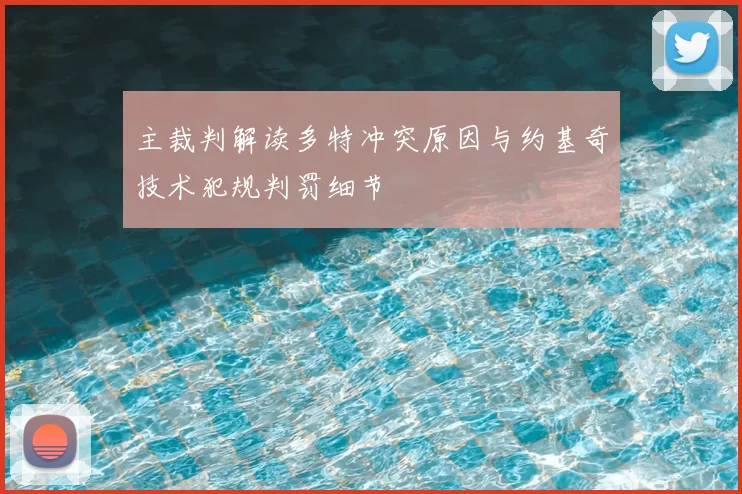 主裁判解读多特冲突原因与约基奇技术犯规判罚细节