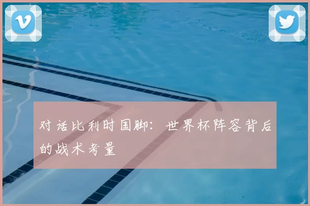 对话比利时国脚：世界杯阵容背后的战术考量